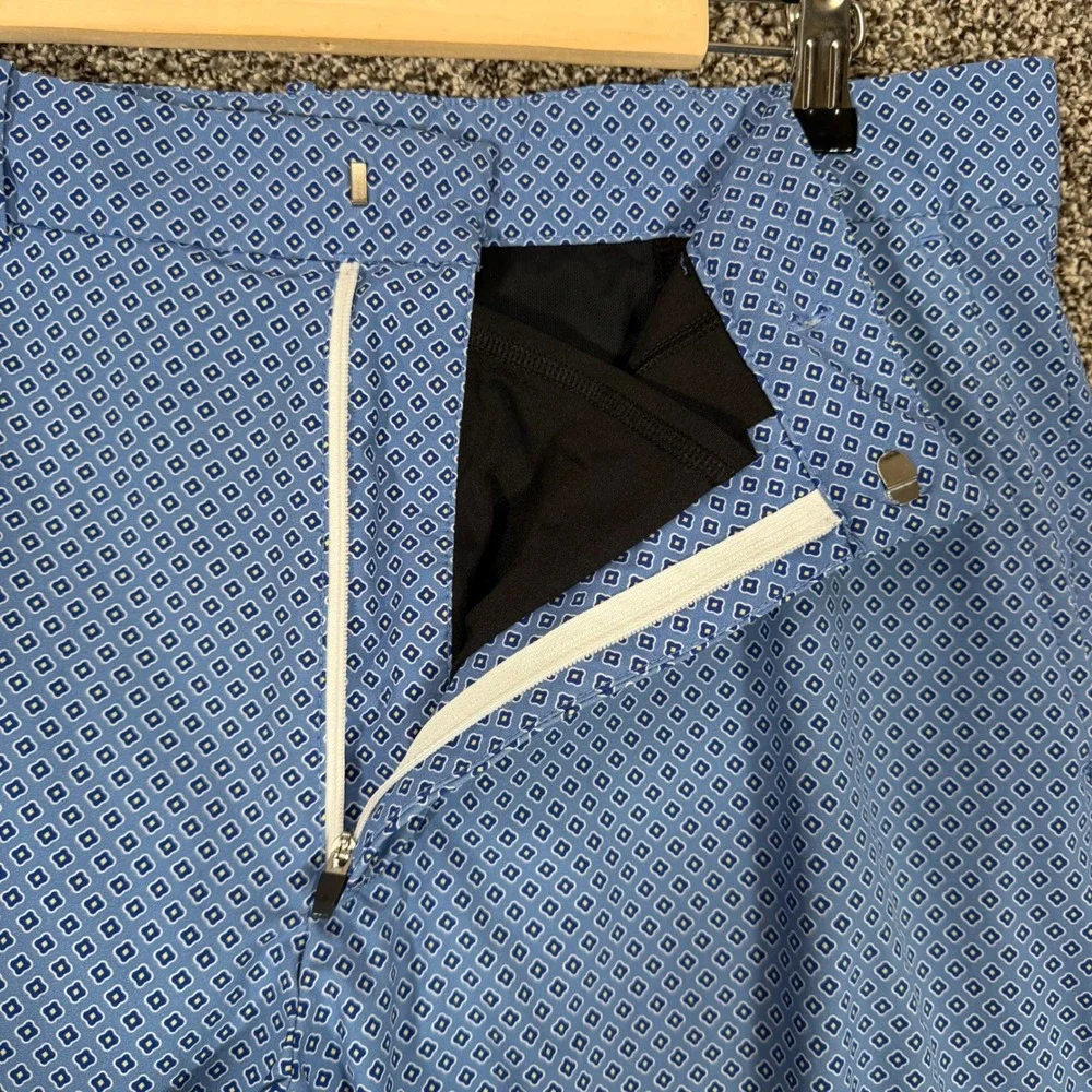 Polo Golf Ralph Lauren Shorts Mens 34/10 Blue AOP Lined Wicking Stretch Swim